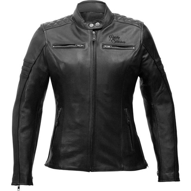 Rusty Stitches Joyce Ladies Motorcycle Leather Jacket, black, Size 44 for Women