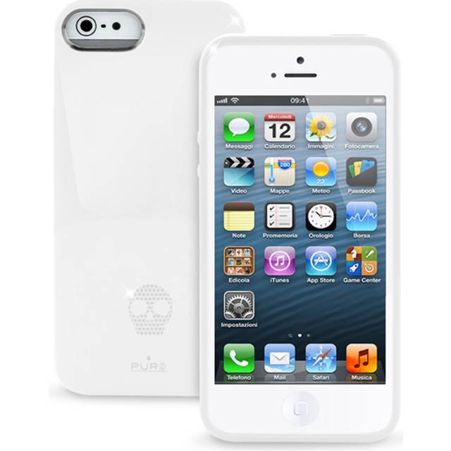 Puro Apple iPhone 5/5S/SE Skull case - Vit