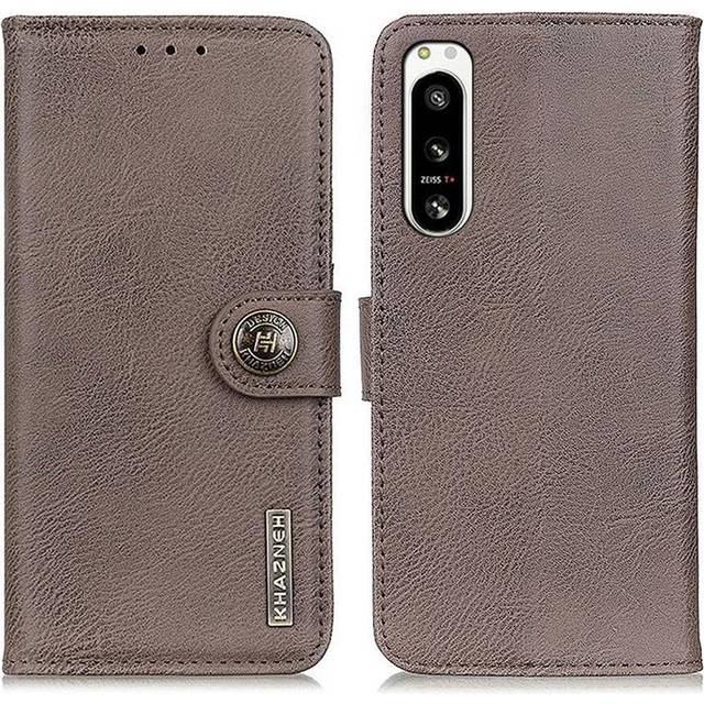 KHAZNEH Sony Xperia 5 IV Plånboksfodral PU-Läder - Grå