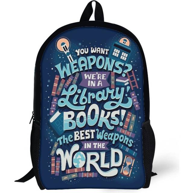 Backpacks Books Are The Best Weapons 17inch School Bag