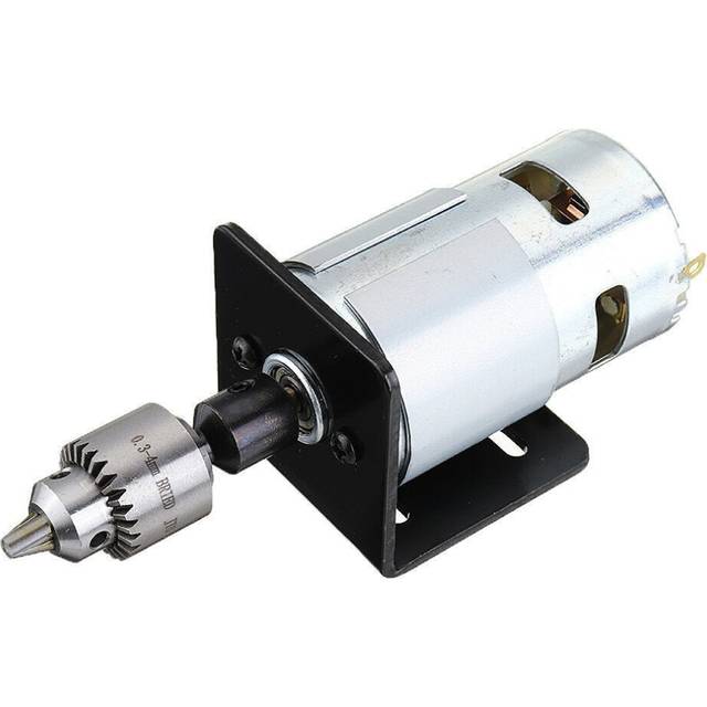 (0.3-4mm) DC 12V Lathe Press 795 Motor With Drill Chuck and Mounting Bracket or 24V 15A 360W Power Convertor