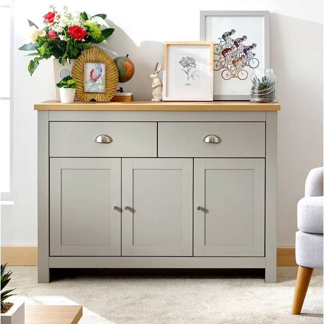 Loretta 111.7cm Sideboard - Grey (82cm H X 111.7cm W X 35cm D)