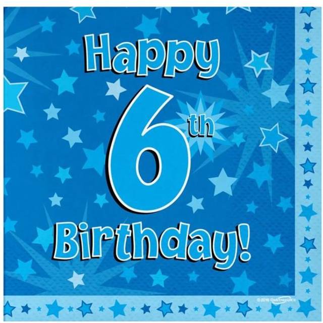 Oaktree 6th Birthday Napkins (Pack of 16)