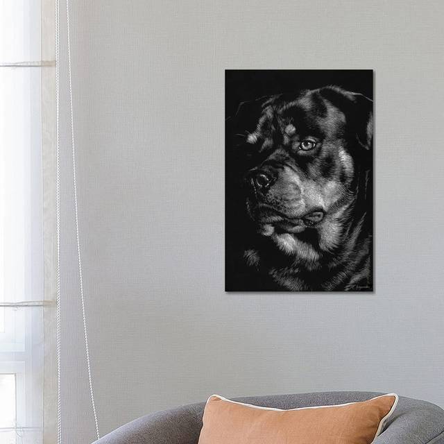 Canine Scratchboard XII by Julie T. Chapman - Wrapped Canvas Graphic Art (66.04 cm H x 45.72 cm W x 1.91 cm D)