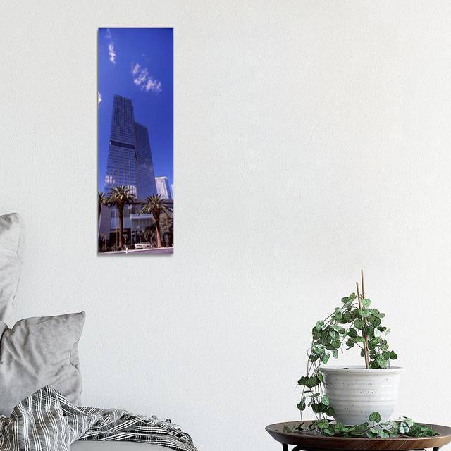 Low angle view of a Skyscraper, Citycenter, the Strip, Las Vegas, Nevada, USA 2010 - Wrapped Canvas Panoramic Photograph (91.44cm H x 30.48cm W x 3.81cm D)