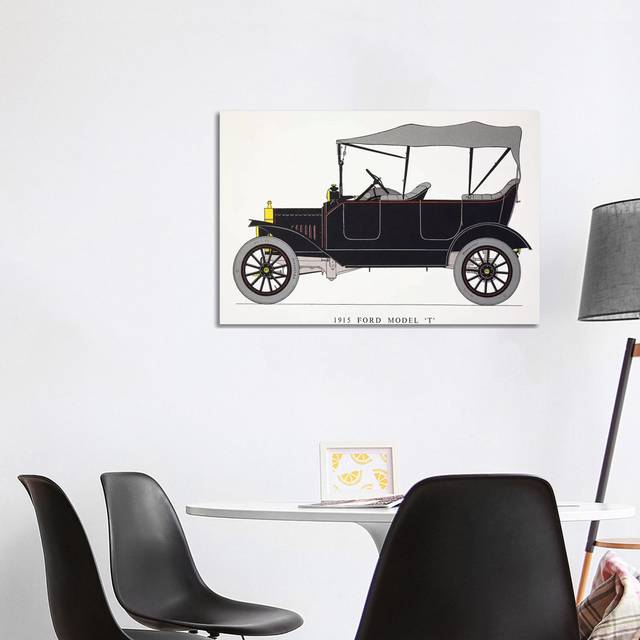 Auto: Model T Ford, 1915 - Wrapped Canvas Graphic Art (101.6 cm H x 66.04 cm W x 1.91 cm D)