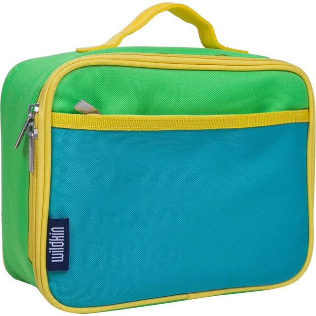 Wildkin Isolerad lunchlåda för barn för pojkar och flickor, perfekt storlek för förpackning varma eller kalla mellanmål för skola och resor, mammas val prisvinnare, BPA-fri, olivbarn (stora fiskar)