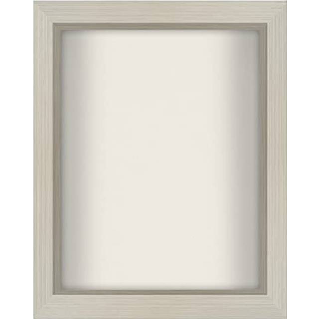 Americanflat 8x10 Shadow Box Frame in Light Wood with Soft Linen Back - Engineered Wood with Shatter-Resistant Glass  and Hanging Hardware for Wall an
