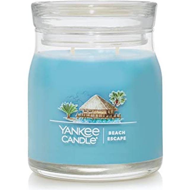 Yankee Candle Beach Escape Scented  Signature 13oz Medium Jar 2-Wick Candle  Over 35 Hours of Burn Time
