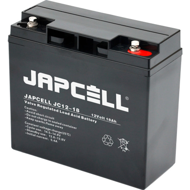 Japcell JC12-18 12V 18Ah AGM blybatteri