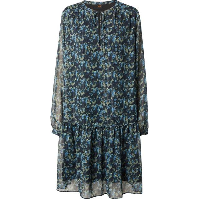 Boss - Dalliana Patterned Sparkle Short Dress Col: 992 Blue/green, Size: 8