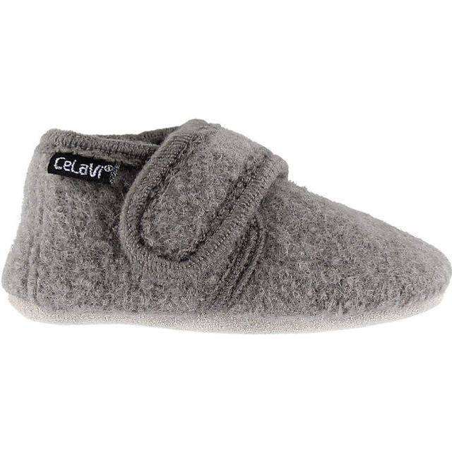 Celavi Unisex barn baby ull sko tofflor, Grå melange, 17/18 EU