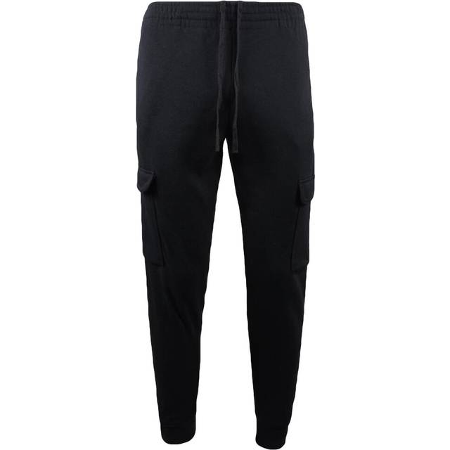 Mens cargo joggers fleece jogging tracksuit bottoms sweat pants winter trousers