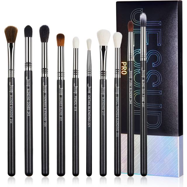 Jessup Eyeshadow Brush Set Professional Eye Blending Brushes for Lid Small Fluffy Soft Eye Brushes 10pcs  T331