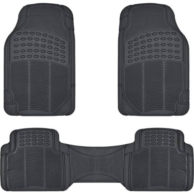 BDK M783 DuraChannel Heavy Duty Rubber Car Floor Mats Liner for Auto -