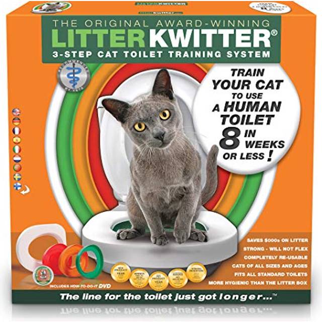 DoogieStuff Litter Kwitter LK1 Katttoalett, Vit, 8 cm x 40 cm x 40 cm