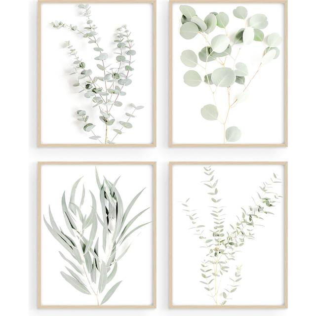 Haus and Hues Framed Botanical Prints - Set of 4 Framed Plant Pictures
