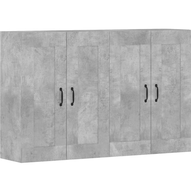 vidaXL Wall Mounted Cabinets 2 pcs Concrete Grey Engineered Wood