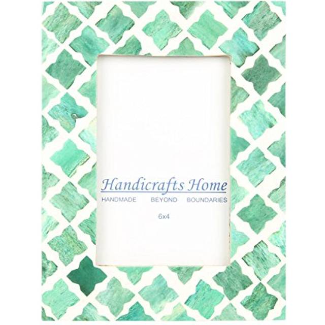 Handicrafts Home 4x6 Picture Frames - Vintage Farmhouse Decor Photo Frame for Wall Hanging Tabletop Living Room Desk Handmade Gift Decor  Imperial Gre