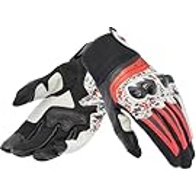 Dainese Mig 3 Unisex Motorcycle Gloves, black-white-red, Size 3XL for Men