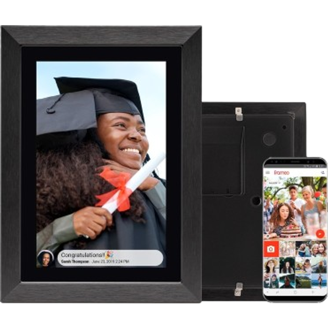 Koah Smart Wi-Fi 10.1" Digital Photo Frame with FRAMEO, (8GB, Black Wood)