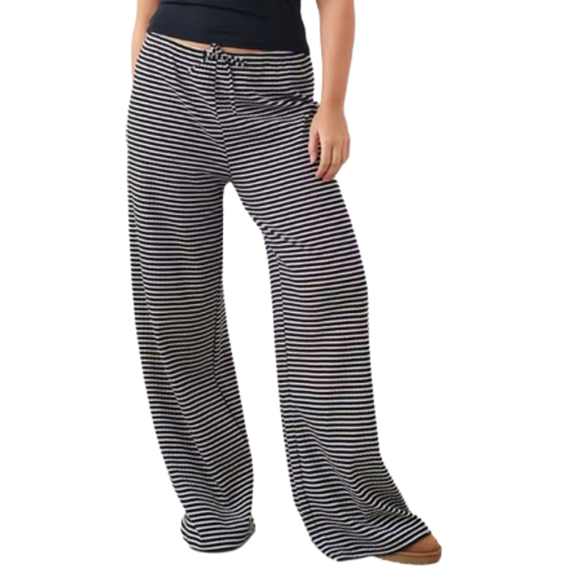 Gina Tricot - Byxor Soft Striped Trousers - Flerfärgad