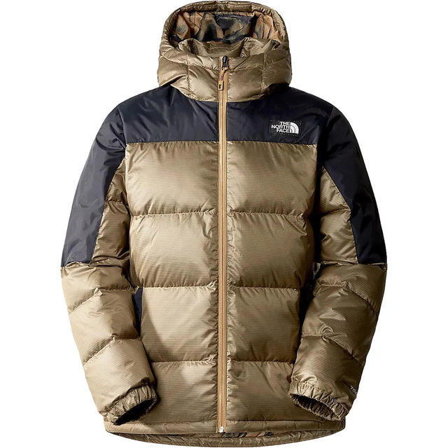 The North Face Mens Diablo Recycled Down Hoodie (Beige (ALMOND BUTTER/TNF BLACK) Small)