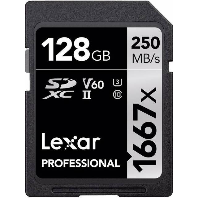 Lexar professional 1667x 128gb sdxc uhs-ii card