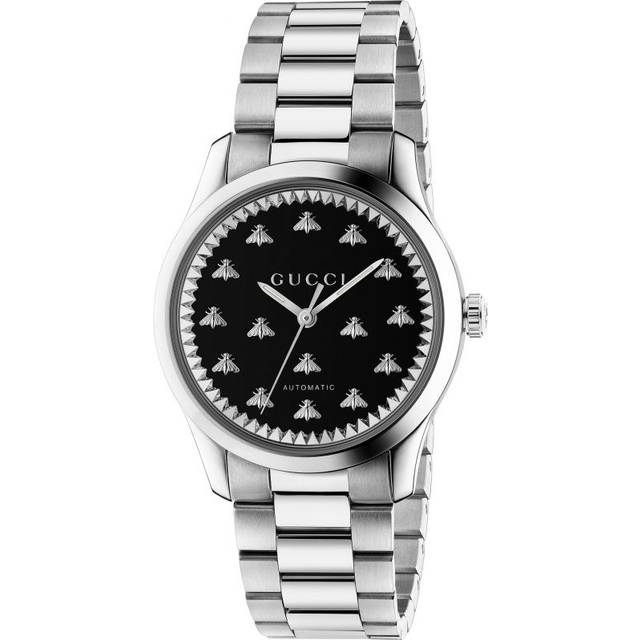 GUCCI G-Timeless 38MM AUTO BLK Onyx Stone Dial Unisex Watch YA1264130 - Black - 38 mm