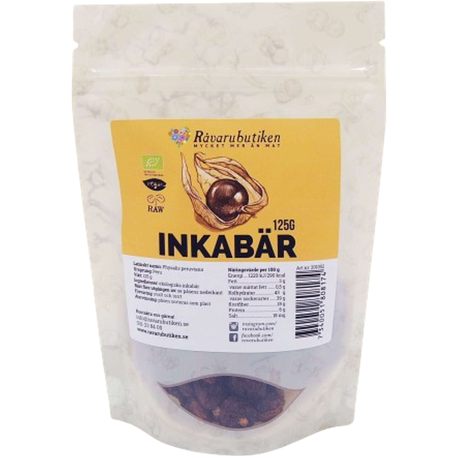 Inkabär (peruansk physalis) RAW&EKO 125g