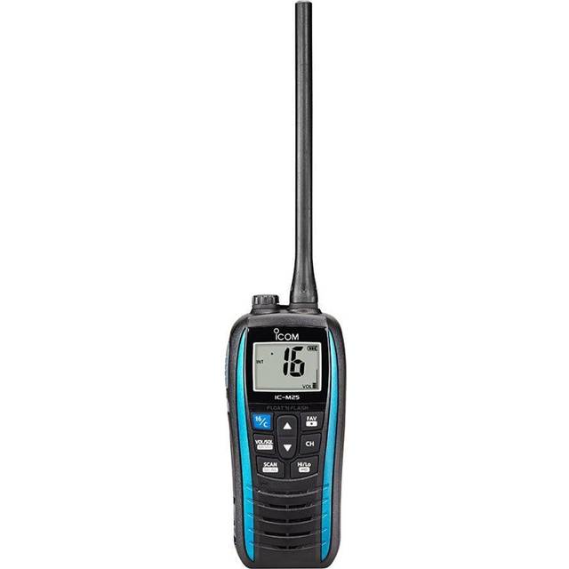 Icom IC-M25 Handheld Marine VHF?Slim & Light Weight?IPX7 Waterproof?Buoyant-Blue