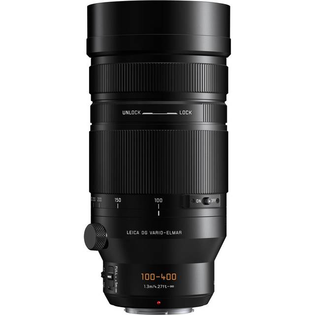 Panasonic Lumix H-RSA100400E Leica GD Vario-Elmar 100-400 mm Ultra Zoom F4.0-6.3, Kameralins för mikrofyra tredjedelar, Teleobjektiv, stänkmotstånd, damm och frost, svart