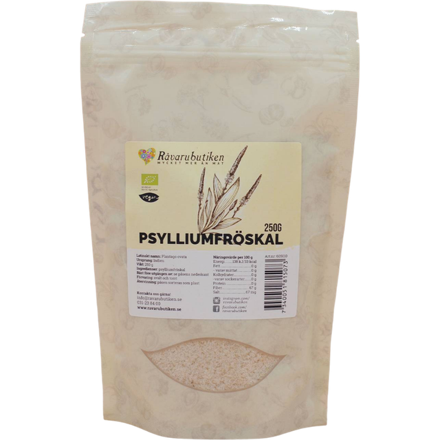 Psylliumfröskal RAW&EKO 250g