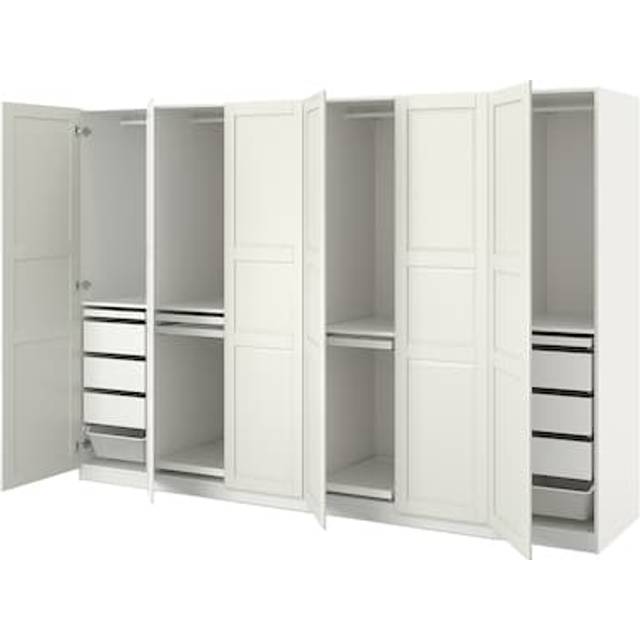 PAX / TYSSEDAL garderobskombination, vit/vit, 300x60x201 cm