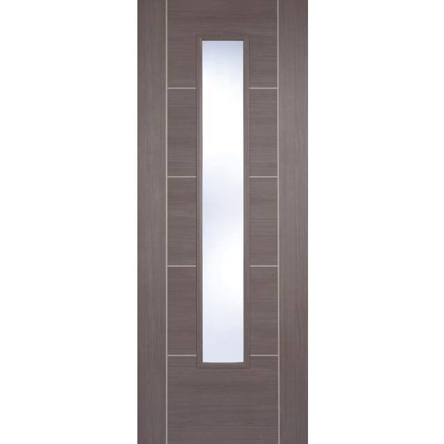 LPD Vancouver Light Grey Laminate Glazed - Prefinished Internal Door (Size: 1981 x 686mm, Thickness: 35mm)