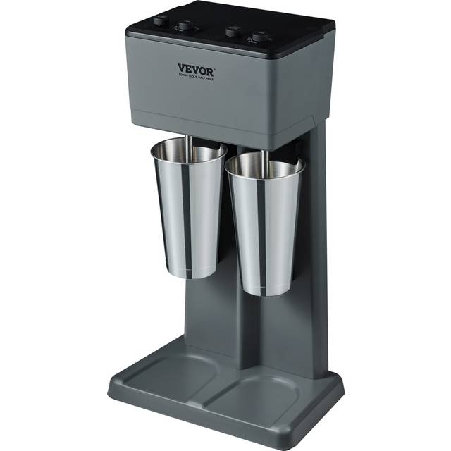 VEVOR Pro Drink Mixer Getr&#xE4;nkemixer 750 W 820 mL Doppelkopf-Milchshakemaschine, 3 Drehzahl Einstellbar 15000 / 18000 / 21000 U/min, Edelstahlbecher Milk- & Proteinshake, Getr&#xE4;nkemixer, Cocktail