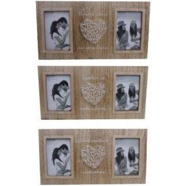 Wooden Double Photo Frame With Heart String Art Hanging Or Free Standing Friends Home Family/If friends were flowers I would pick you