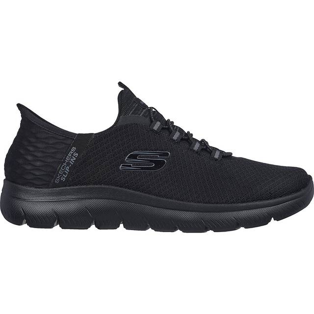 Skechers herr Summits High Range Sneaker, Svart mesh trim svart, 39 EU