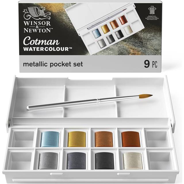 Winsor & Newton Cotman Watercolour Metallic Pocket Set