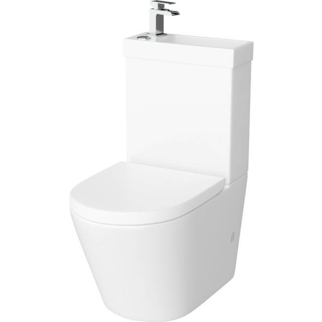 Pilton 2 in 1 Close Coupled Pan, Cistern, Seat & Ozone Waterfall Tap