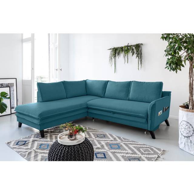 MiuForm Charming Charlie Corner Sofa Turquoise 90cm H X 230cm W X 200cm D