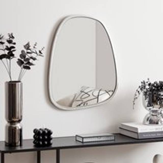 Pebble Squoval Wall Mirror - Silver