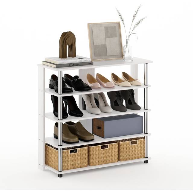 12 Pair Shoe Rack - Chrome (12)