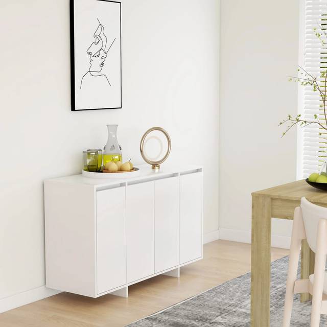 Spadina 120Cm Wide Sideboard - White (75cm H X 120cm W X 41cm D)