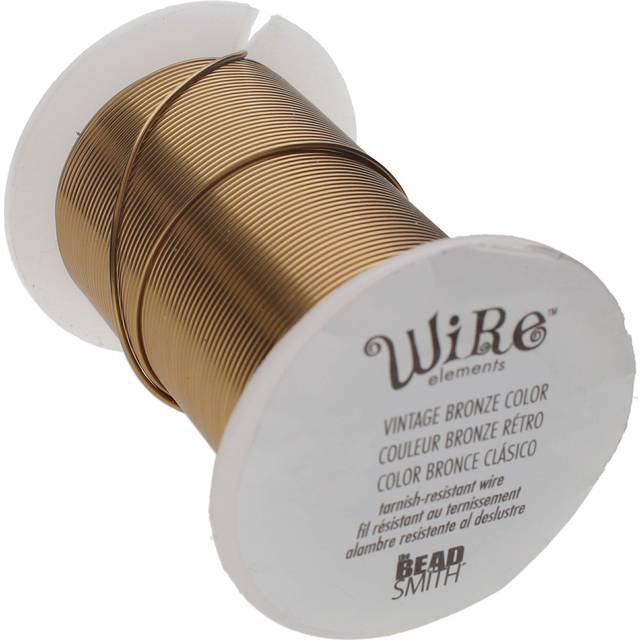 The Beadsmith Wire Elements 16-Gauge Lacquered Tarnish-Resistant Copper Wire for Jewelry Making  8 Yard  7.32 Meter Spool (Vintage Bronze Color)