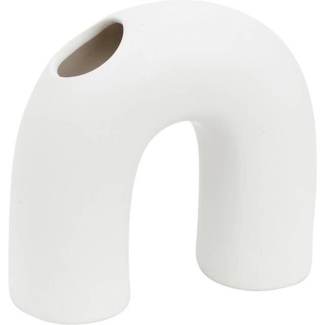 (Large) White Arched U-Shaped Ceramic Vase Flowers Vases