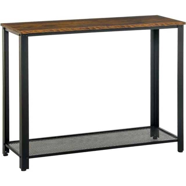 Steel Frame Industrial Style Console Table Brown/Black - Home Living | TJ Hughes Black