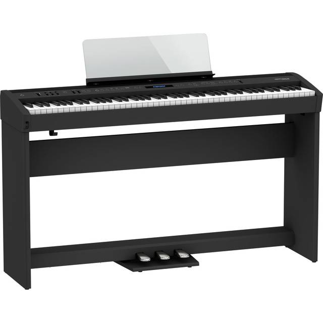Roland Digital Portable Dynamic 88 Ivory-Key PHA-4 Standard Keyboard Piano with Mic Input in White