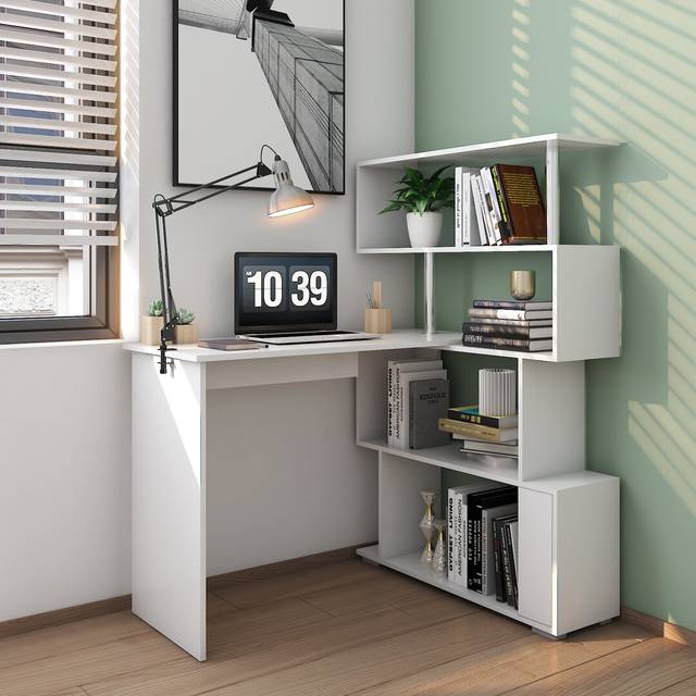 Milroy L- Shape Desk - White