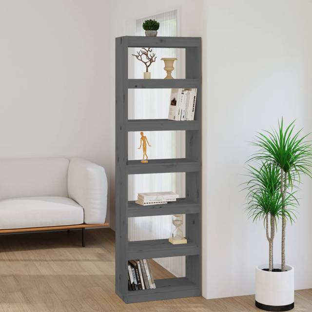 Garneta Etagere Bookcase - Grey ((4 Shelves) 199.5cmH x 60cmW x 30cmD)